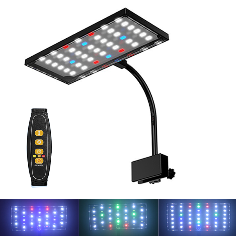 Aquarium Plant Light Spectrum - USB-Aquarium-LED-Licht Vollspektrum Wasserpflanzen-Wachstumslampe Fischbecken Einstellbare Helligkeit