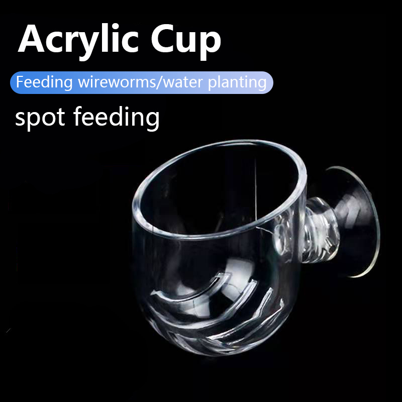 Aquarium Plant Utensils - Aquarium-Dekorations-Pflanzentopf aus Acryl mit Saugnapfhalterung, Pflanzzylinder,