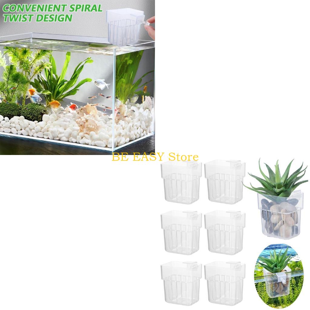 Aquarium Plant Grass - E28F Mehrzweck-Hydrokultur-Hängepflanzgefäß, Pflanzenständer, Korb für Aquarien,