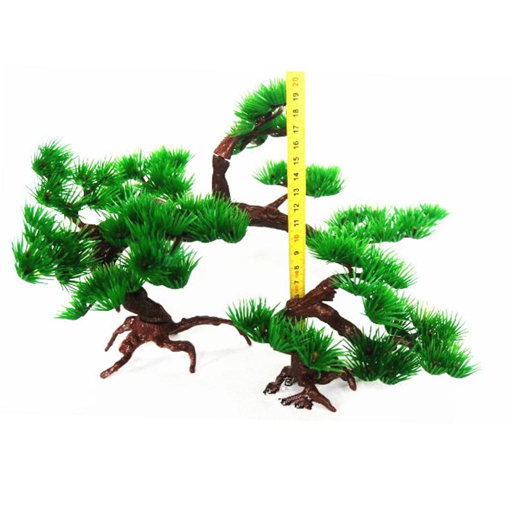 Aquarium Planted Tree - Unterwasserpflanzen Aquarium-Dekoration Kunststoffpflanze Künstlicher Baum Deko