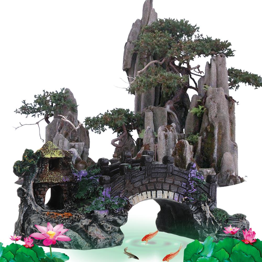 Aquarium Planted Tree - Künstliche Brücke aus Harz für Aquarien: