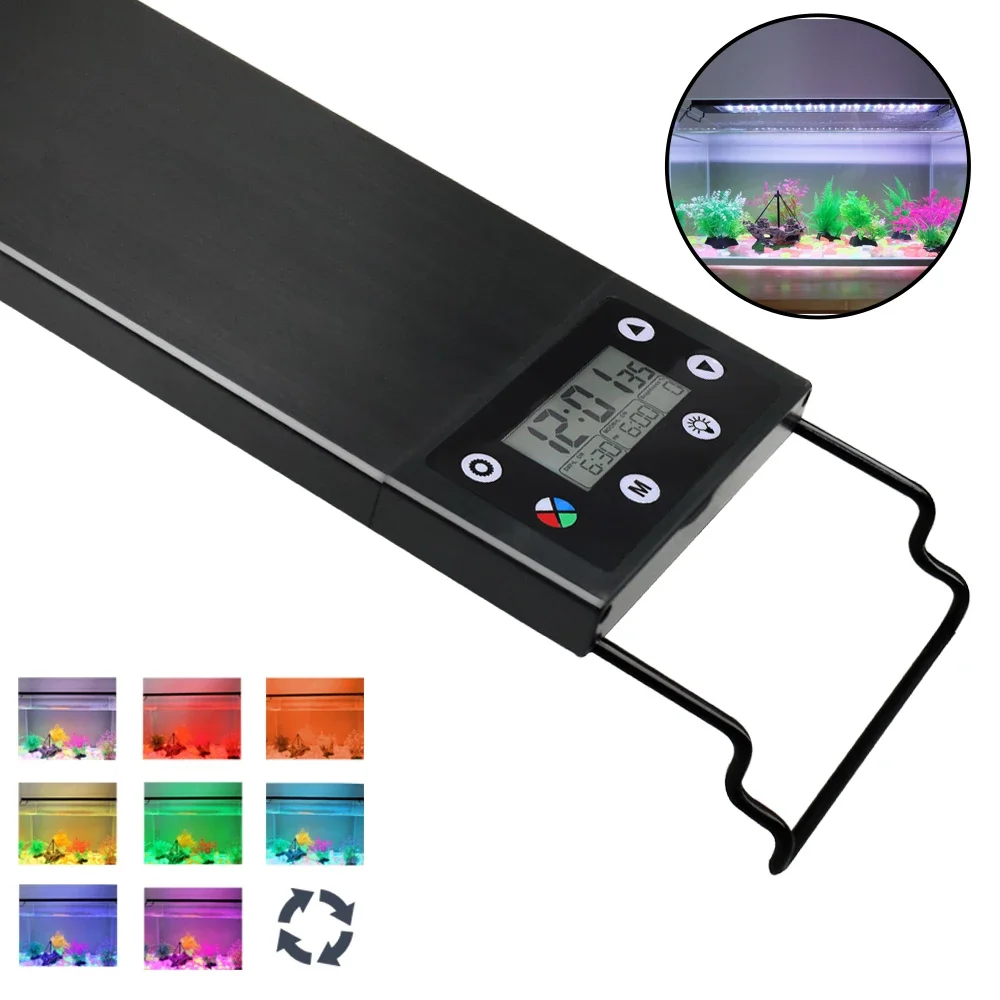 Aquarium Plant Light Spectrum - IP68 wasserdichtes Aquarium-LED-Licht, Vollspektrum-Aquariumbeleuchtung mit Wasserpflanzenwachstumslampe,