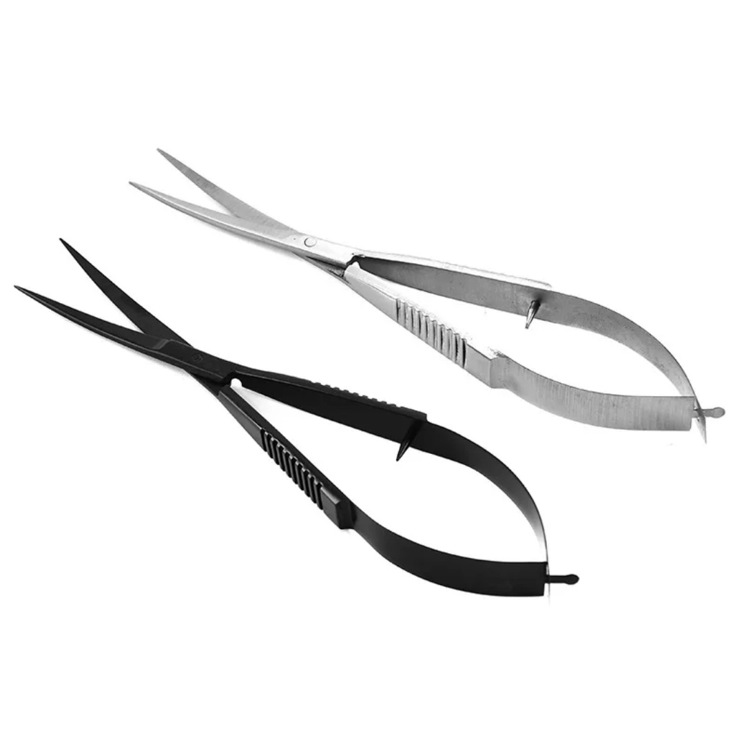 Aquarium Plant Utensils - Gebogene gerade Federschere für Aquarien, Aquascaping-Pflanzenwerkzeuge,