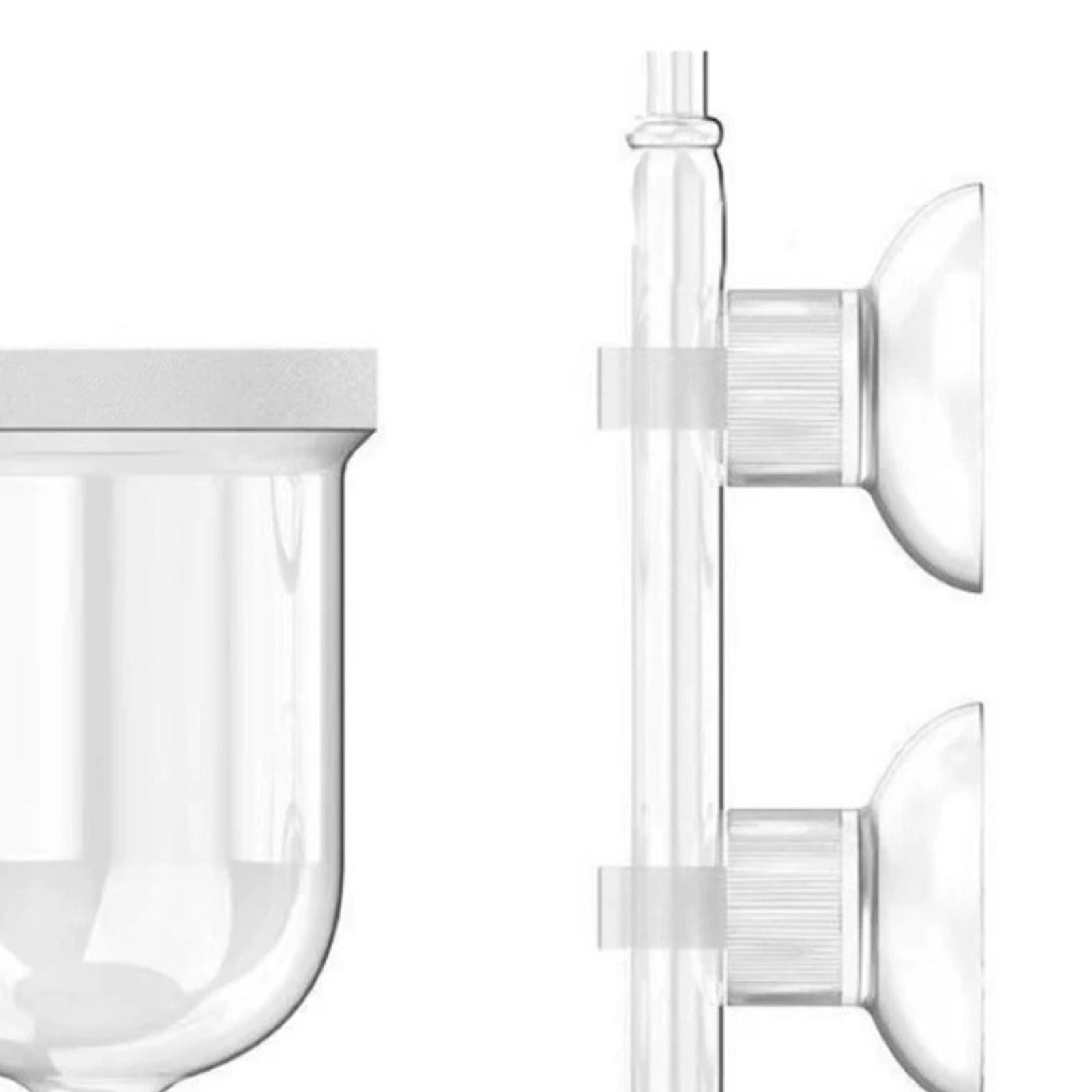 Planted Aquarium Co2 System - Glas-CO2-Diffusor, transparent, mit Saugnapf und Blasenzähler,