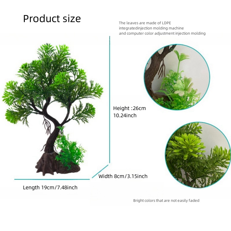 Aquarium-Deko-Pflanzen, künstl – Aquarium Planted Tree Bewertung und Preis