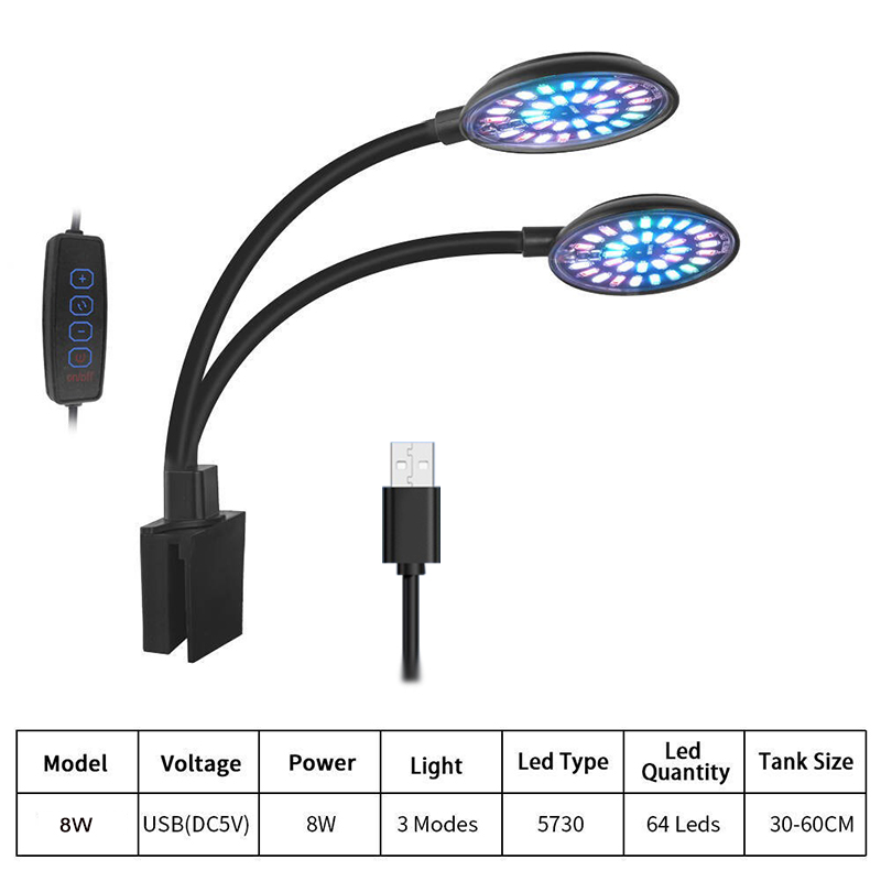 USB-Aquarium-LED-Licht, Aquari – Aquarium Plant Light Spectrum Bewertung und Preis